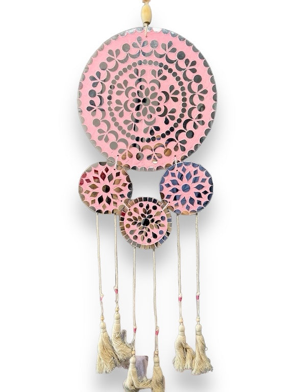 Pink dreamcatcher wall hanging