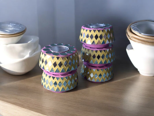 Sulu Tea light holders yellow